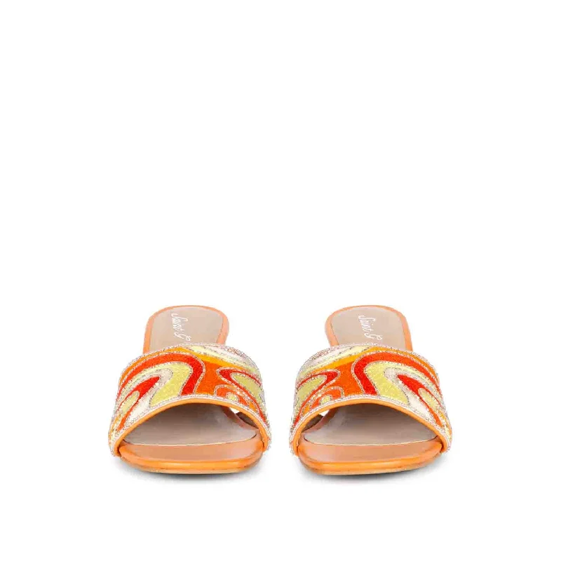 Saint  Rina multi orange heels