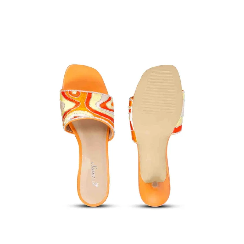 Saint  Rina multi orange heels