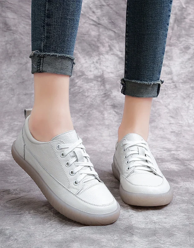 Women's Versatile Casual Soft Leather Sneakers 35-41