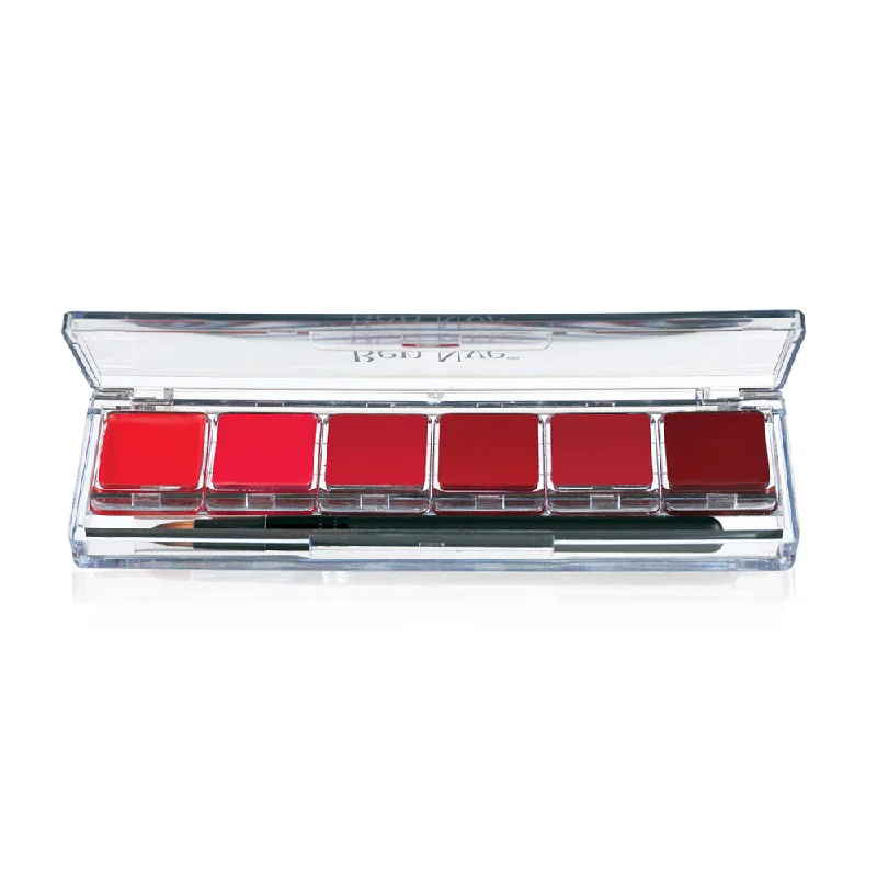 Ben Nye Lip Color Palette Includes Lip Brush LSP-6 Red Lip Palette