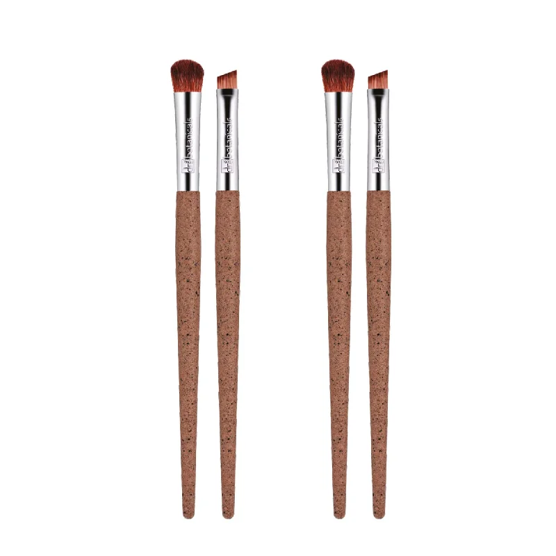 Coffee Ground Set Of 2 Eye Brushes Twin Value Savings Pack