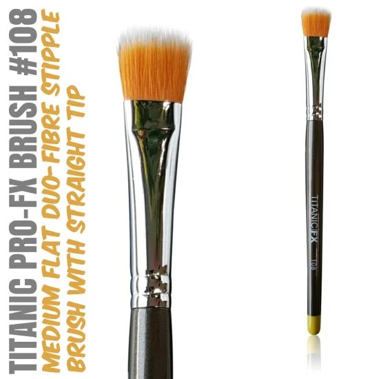 FX BRUSH 108 - MEDIUM FLAT DUO-FIBRE STIPPLE BRUSH