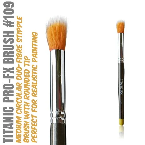 FX BRUSH 109 - MEDIUM ROUND DUO-FIBRE STIPPLE BRUSH