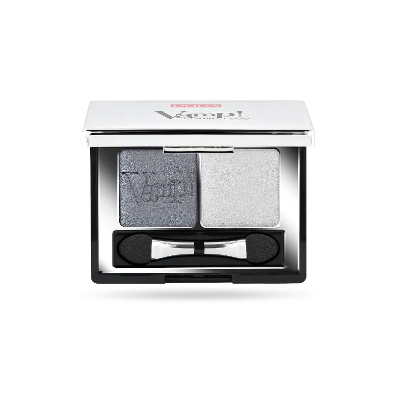 Vamp! Compact Duo Eyeshadow - 009 Silver Stone by Pupa Milano for Women - 0.078 oz Eye Shadow